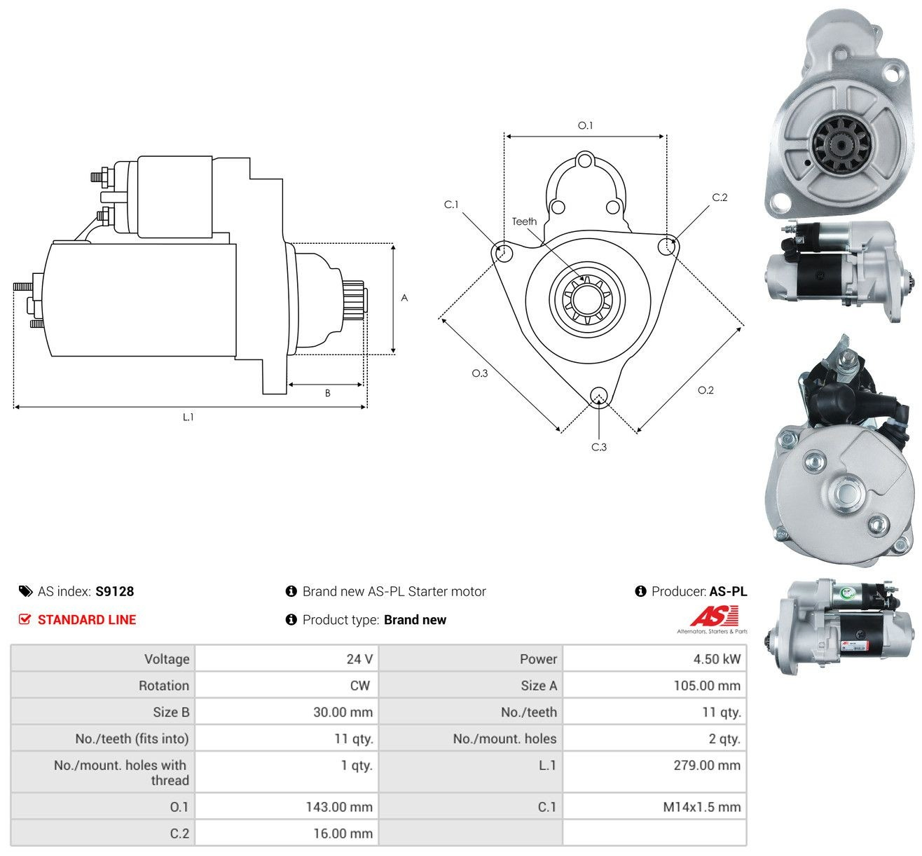 S9128 As-pl Motor de arranco