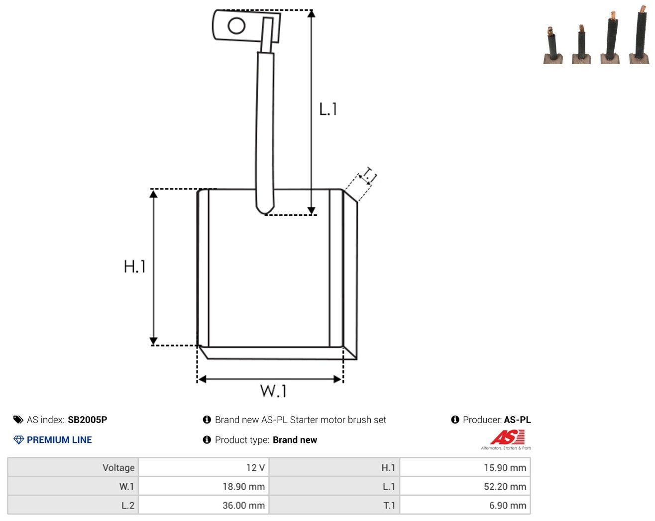 Compre Escova do motor de arranco Nissan Sunny 2