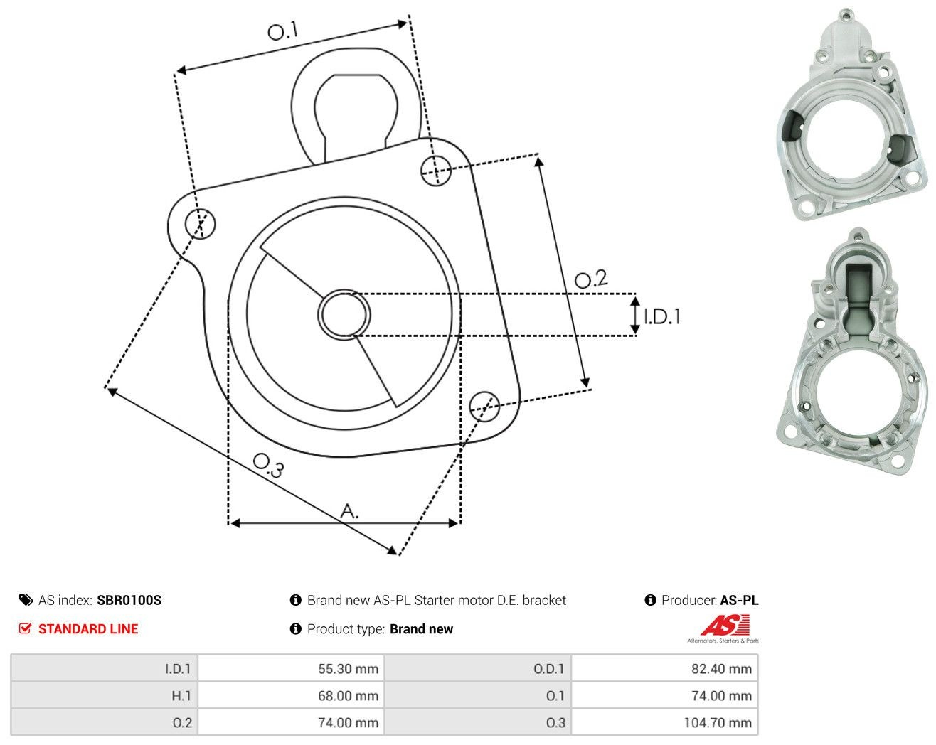 Compre 1005821096 Bosch Tampa dianteira do motor de arranco