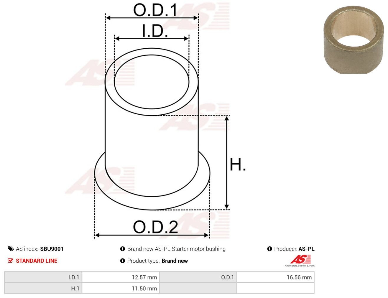 Bucha do motor de arranco Mazda 626 preço, a partir de 0,94 USD