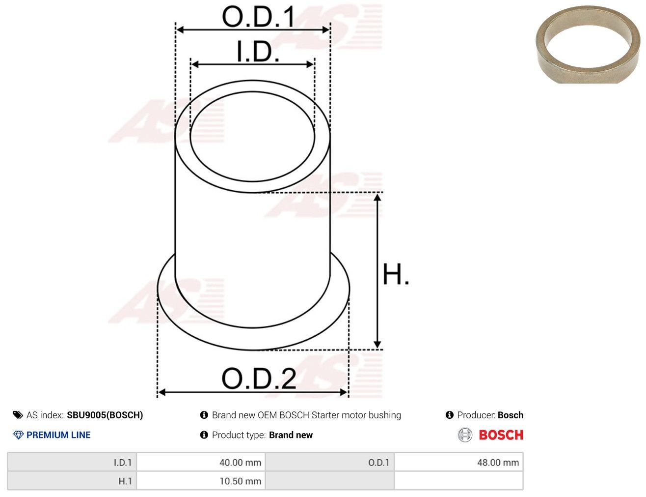 Compre Bucha do motor de arranco Mercedes C 