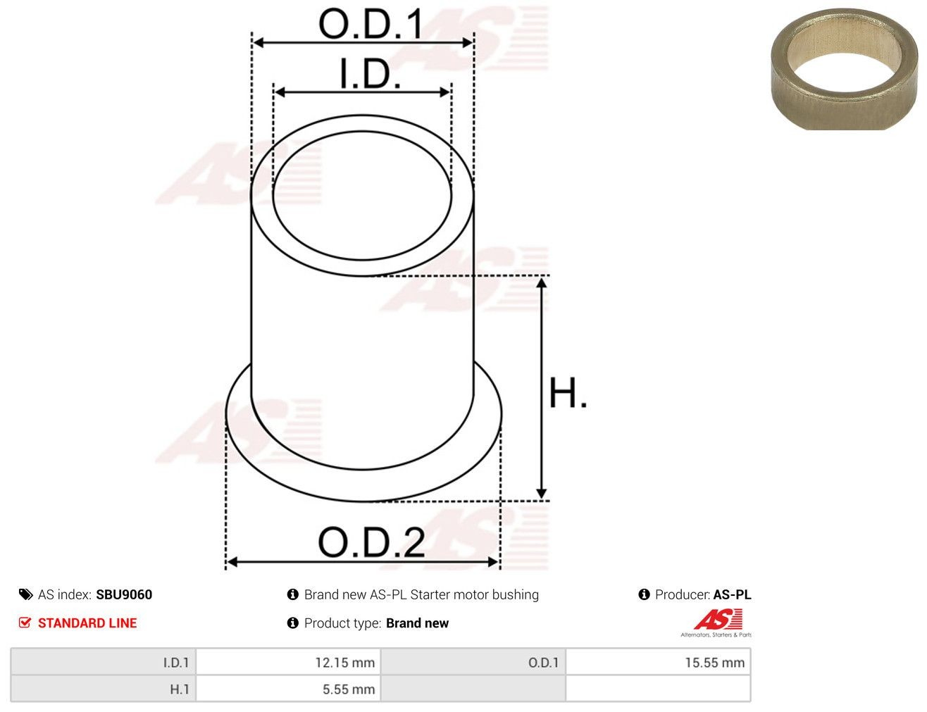 Compre Bucha do motor de arranco Nissan Qashqai 1