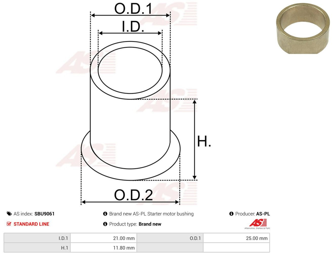 Bucha do motor de arranco Hyundai H-1 STAREX preço, a partir de 1,85 USD