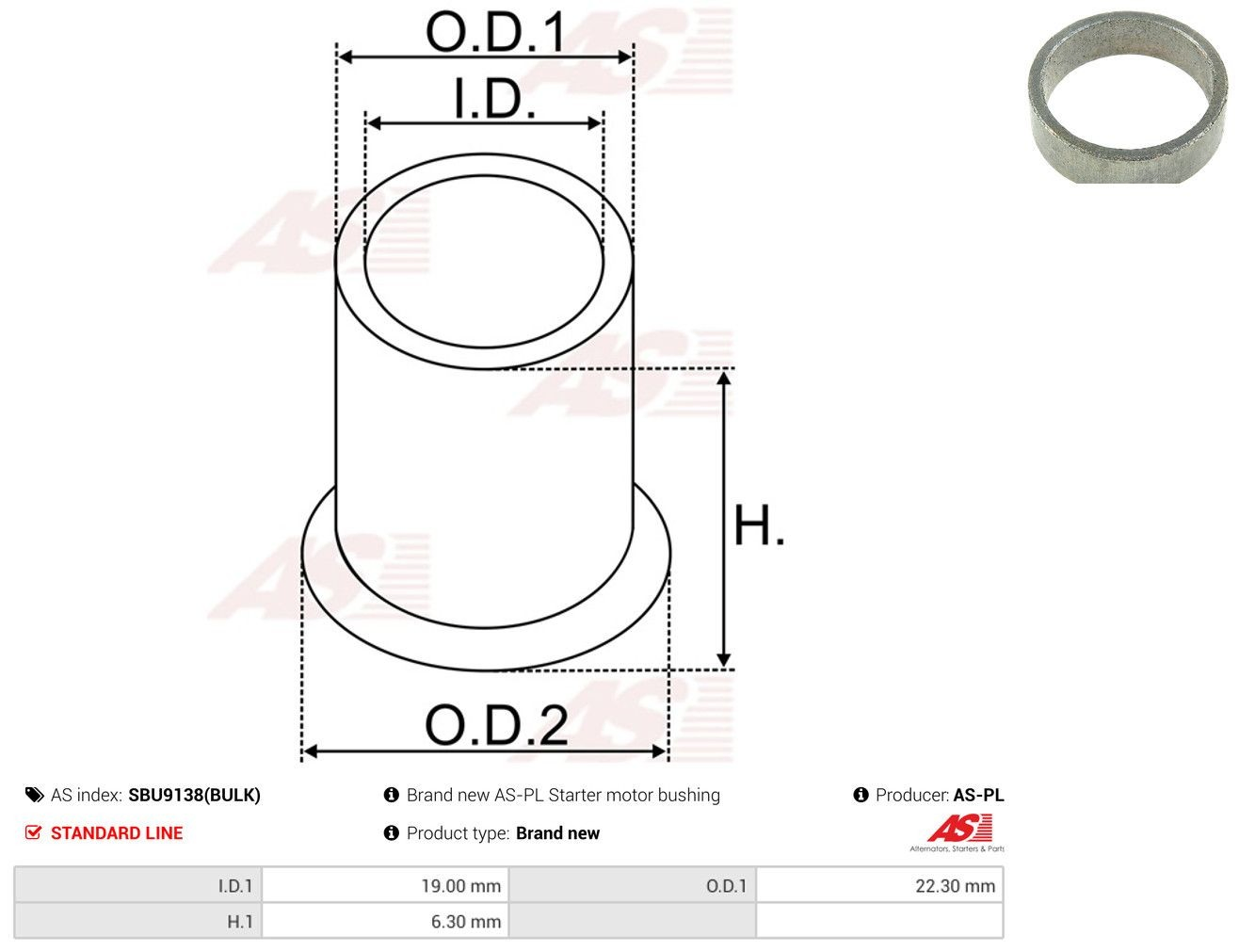 Compre Bucha do motor de arranco Ford Mondeo 3