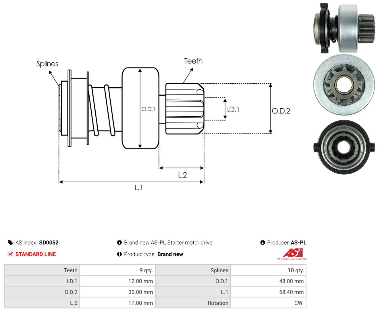 Roda-livre do motor de arranco para BMW 7  E32