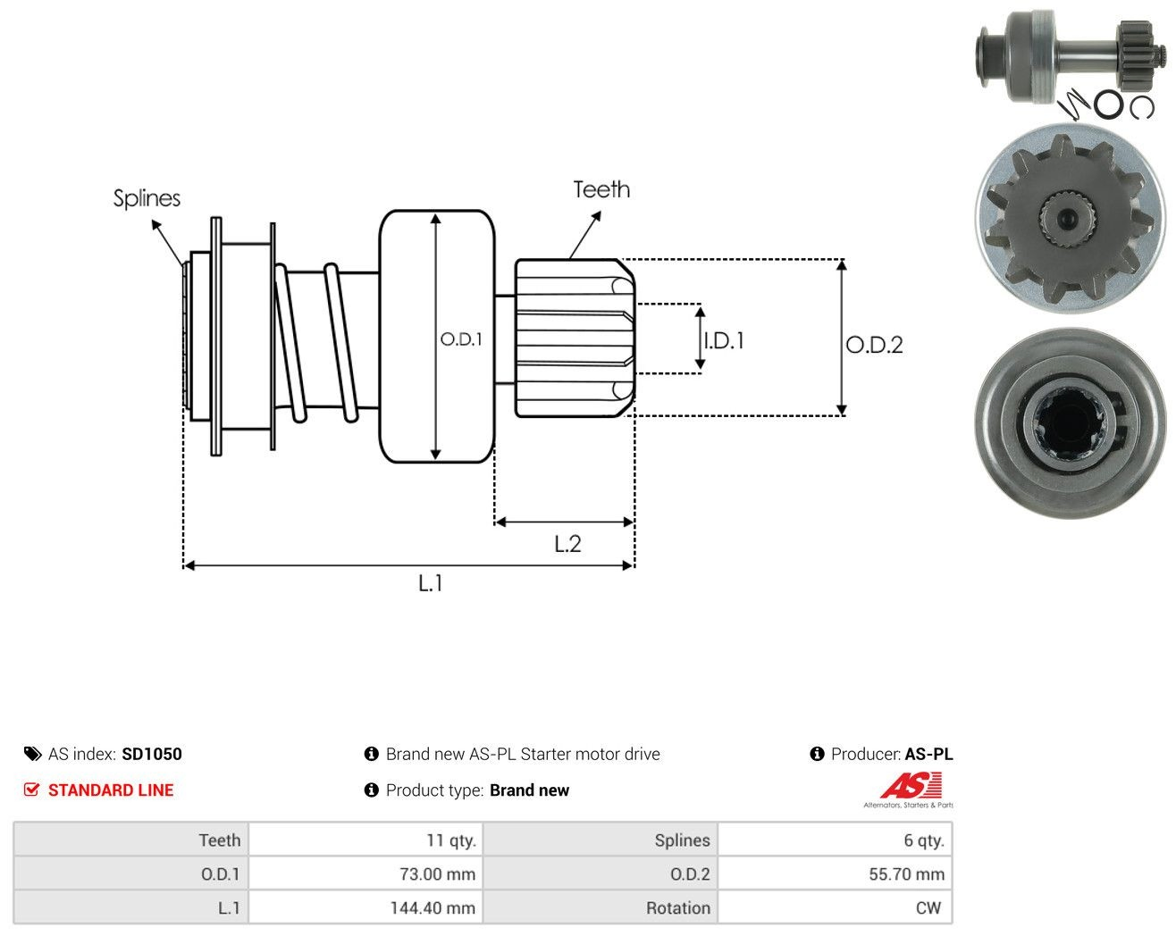 Roda-livre do motor de arranco para Renault Trucks MAGNUM III 