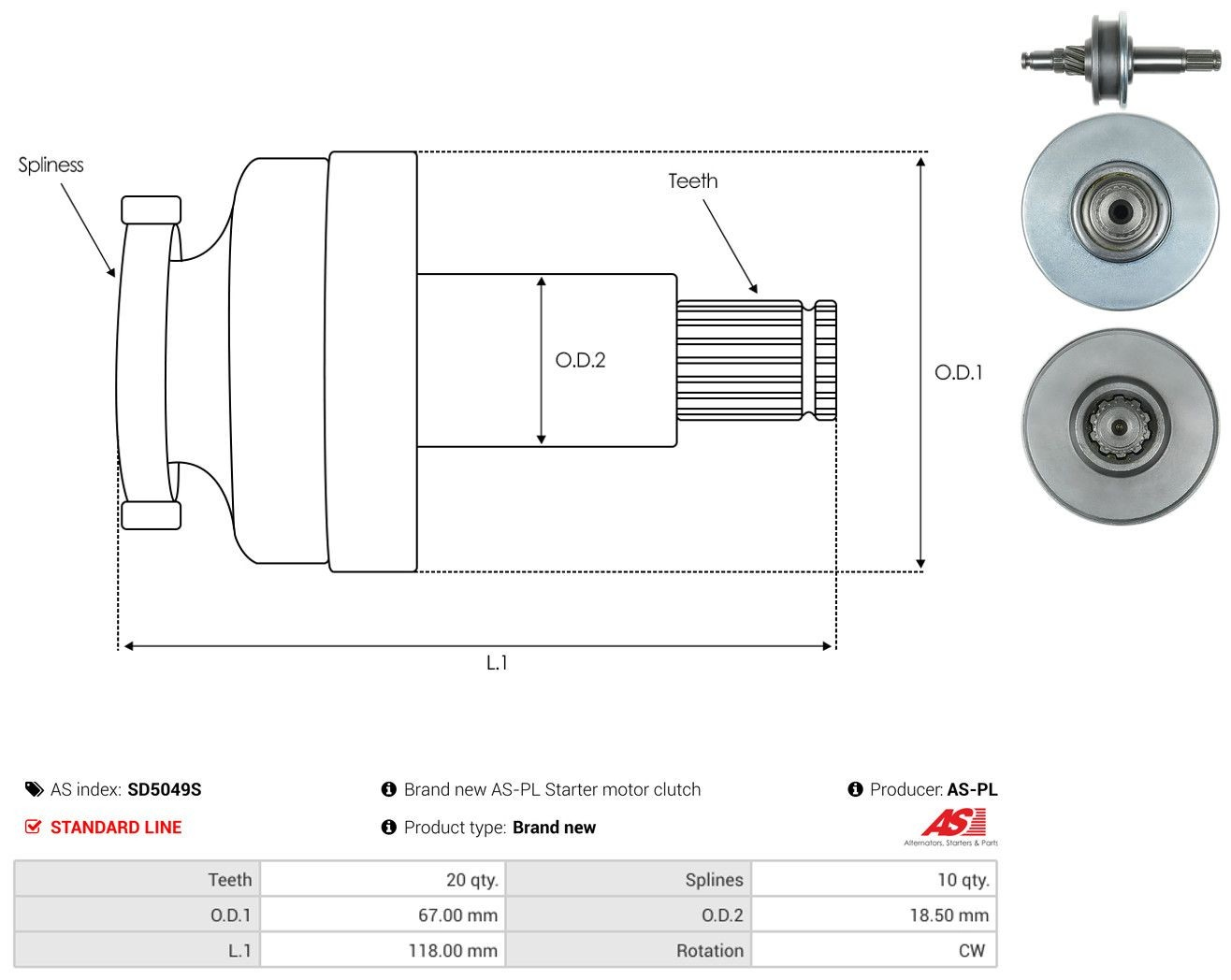 Roda-livre do motor de arranco Hyundai H100  P