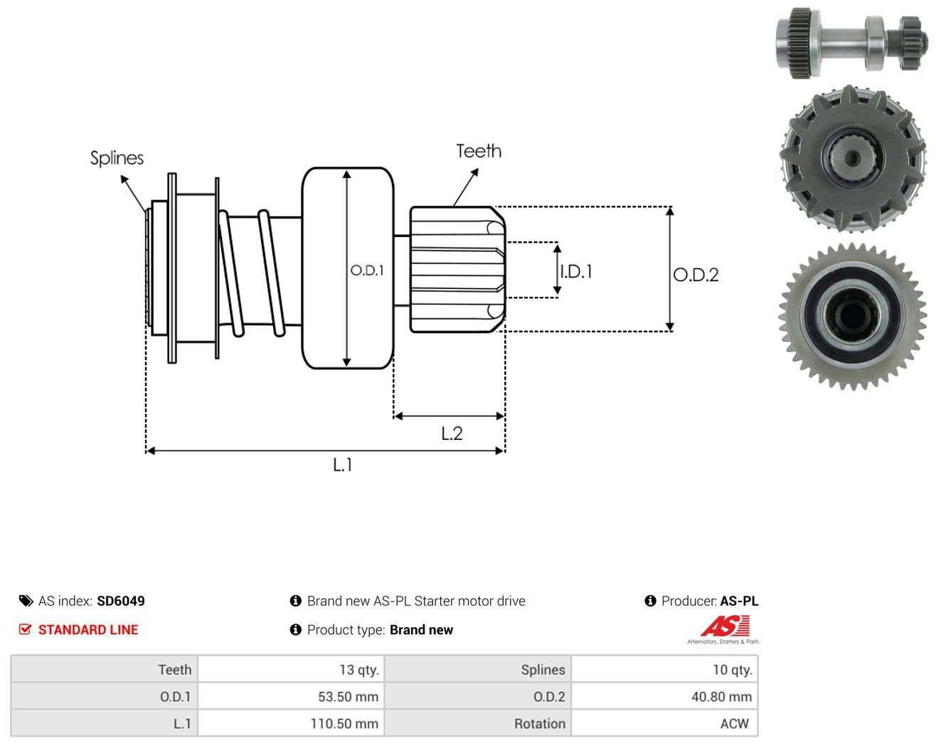 Roda-livre do motor de arranco Toyota Camry IV V20