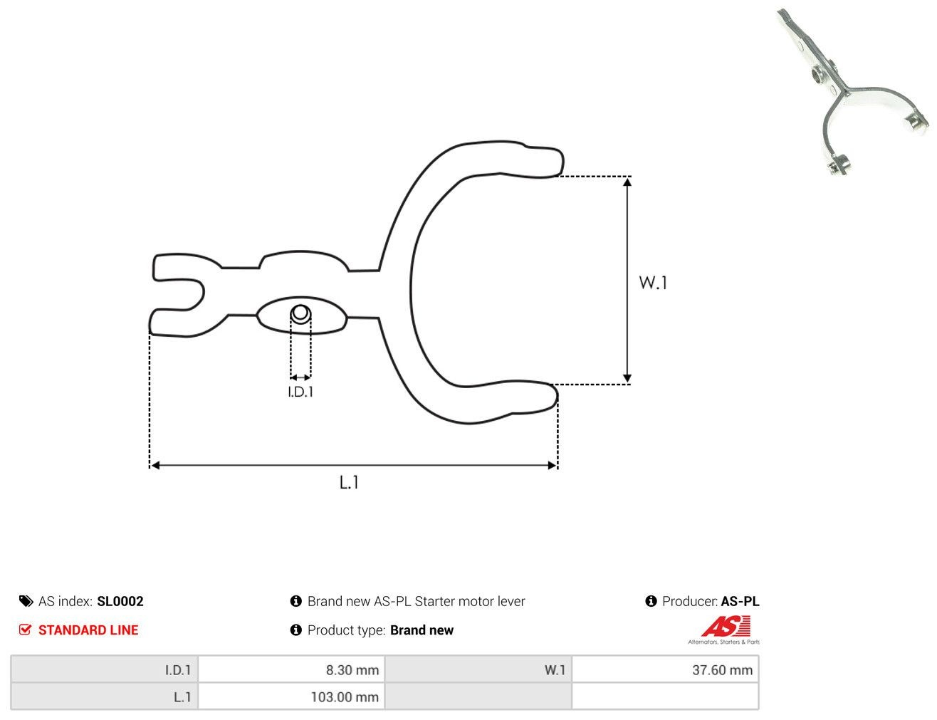 Compre SL0002 As-pl Forquilha do motor de arranco