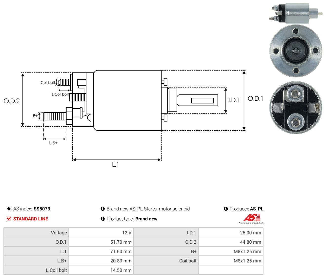 Relê retrator do motor de arranco para Mitsubishi Lancer X CY_A, CZ_A