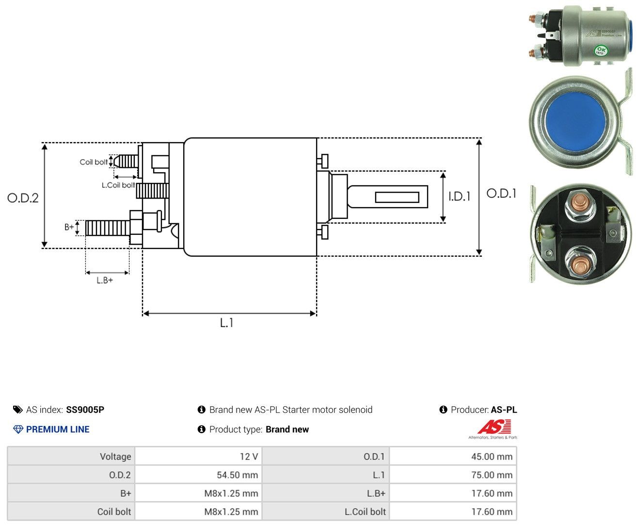 Compre SS9005P As-pl Relê retrator do motor de arranco