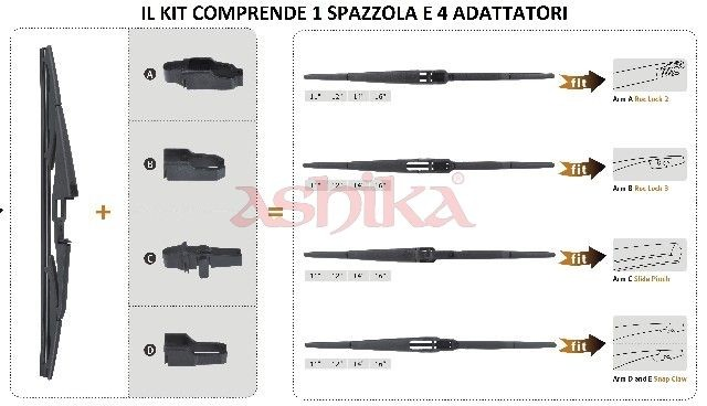  Limpa-pára-brisas de vidro traseiro Mercedes ML/GLE SUV (W164) (2005 - 2011) 
