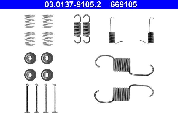 Kit de montagem das sapatas traseiras de tambor Mitsubishi L 200 II K4T