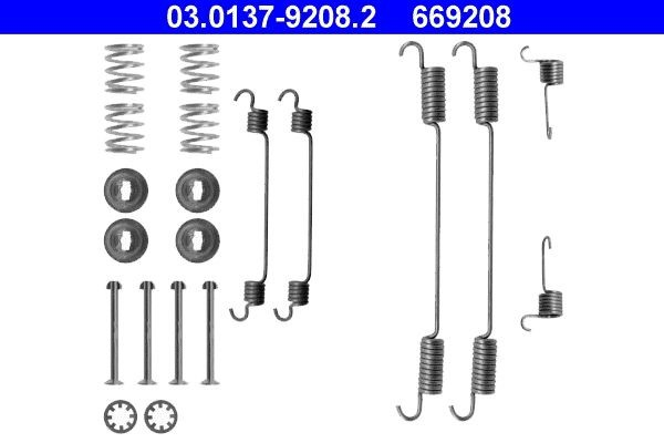  Kit de montagem das sapatas traseiras de tambor Peugeot Expert monovolume (224) (1996 - 2006) 