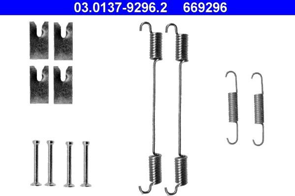  Kit de montagem das sapatas traseiras de tambor Fiat Doblo I сaixa (223) (2001 - 2010) I