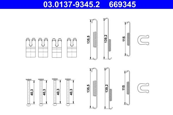 Compre 049430K020 Toyota Kit de montagem das sapatas traseiras de tambor