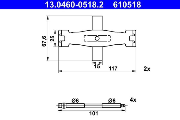 Kit de reparação dos freios dianteiros para Audi Q5 8RB