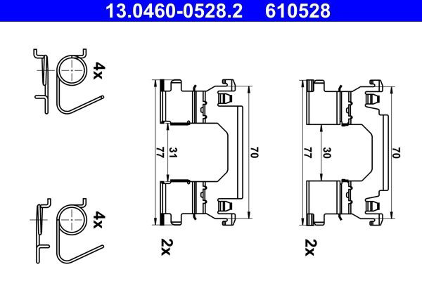 Compre Kit de molas de fixação de sapatas de disco dianteiras Nissan Qashqai 2