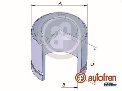 D025322 Autofren Pistão de suporte do freio dianteiro
