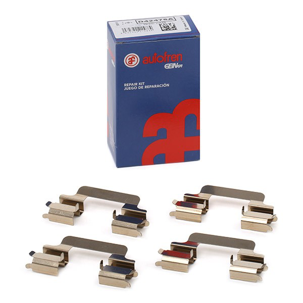  Kit de molas de fixação de sapatas de disco dianteiras Peugeot 407 sedan (6D) (2004 - 2011) 
