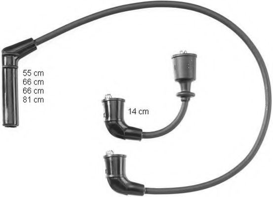 ZEF1144 Beru Fios de alta voltagem, kit