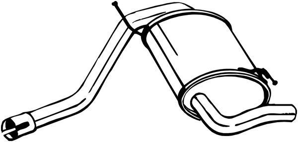 200219 Bosal Silenciador, parte traseira
