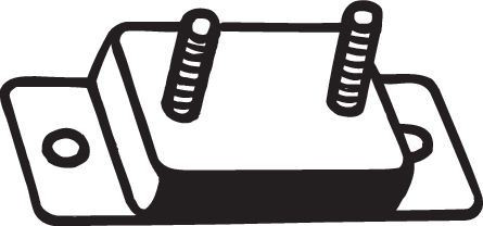  Coxim de fixação do silenciador Volkswagen Transporter T3 сaixa (24, 25, 251) (1979 - 1992) T3