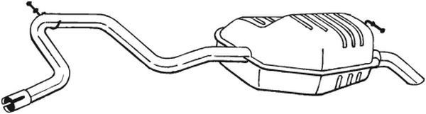 Silenciador, parte traseira para Ford Mondeo I GBP
