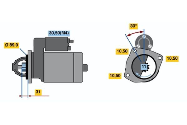 Motor de arranco Bosch 0001231030