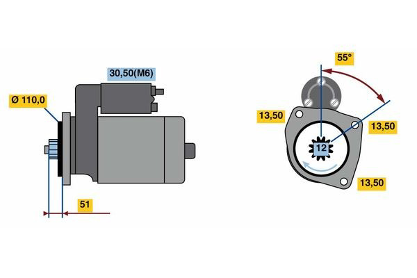 Motor de arranco Bosch 0001241119
