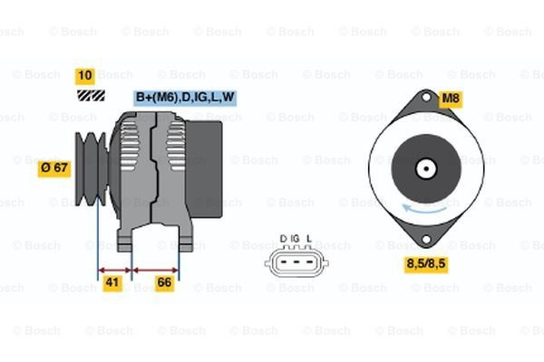 0124120001 Bosch Gerador