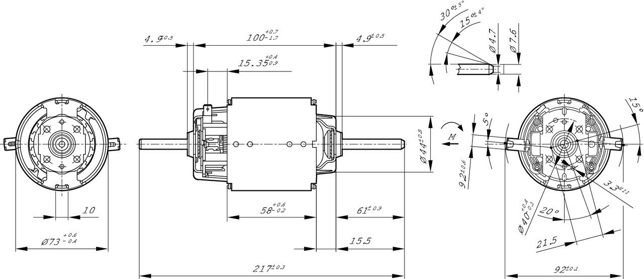 Motor de ventilador de forno (de aquecedor de salão) 0130101616 Bosch