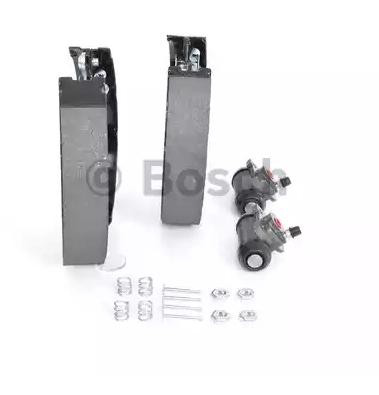 Sapatas do freio traseiras de tambor, montadas com cilindros, kit 0204114153 Bosch