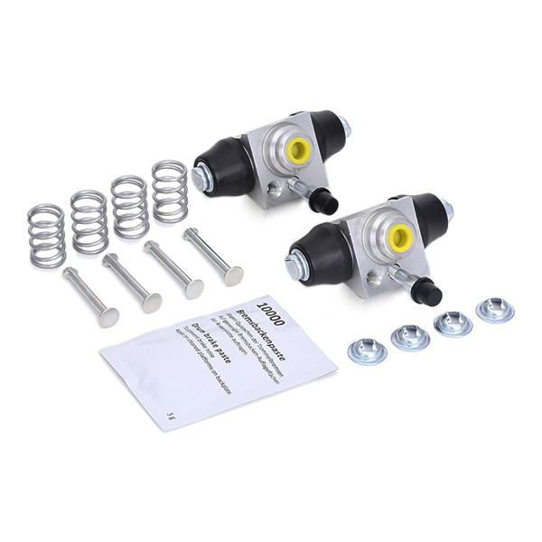 0204114546 Bosch Sapatas do freio traseiras de tambor, montadas com cilindros, kit
