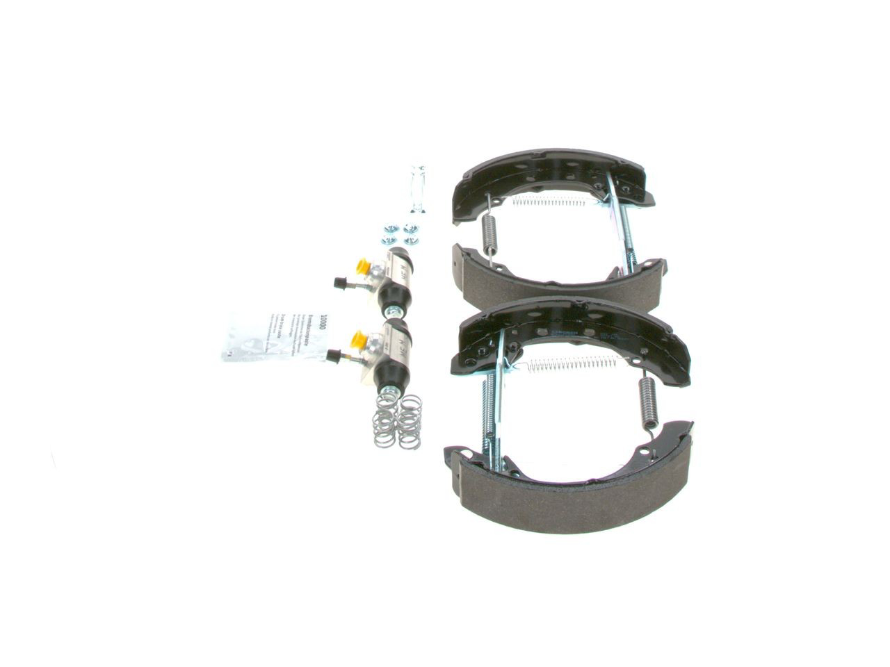 Sapatas do freio traseiras de tambor, montadas com cilindros, kit Bosch 0204114546 preço, a partir de 90,05 USD