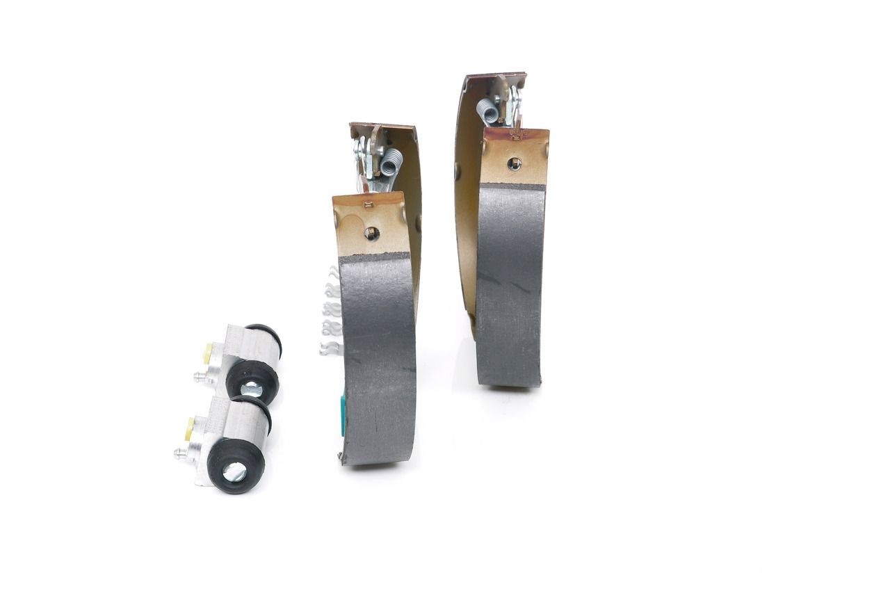 Sapatas do freio traseiras de tambor, montadas com cilindros, kit 0204114668 Bosch