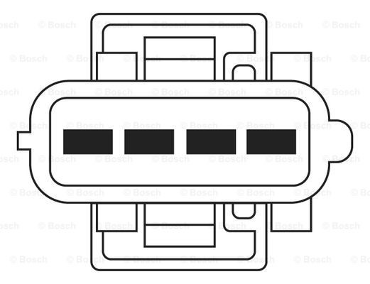 Sonda lambda, sensor esquerdo de oxigênio até o catalisador Bosch 0258006027