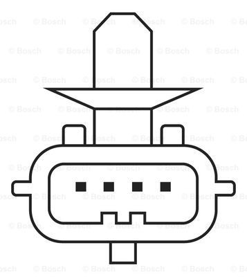 Sonda lambda, sensor de oxigênio até o catalisador 0258006990 Bosch
