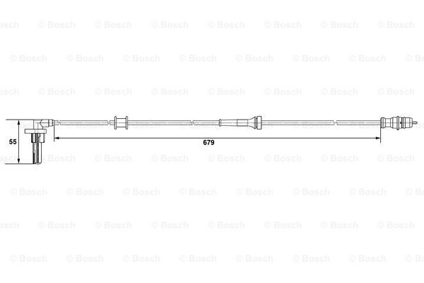 Sensor ABS traseiro direito Bosch 0265007533