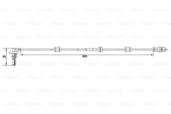 Sensor ABS traseiro esquerdo 0265007534 Bosch