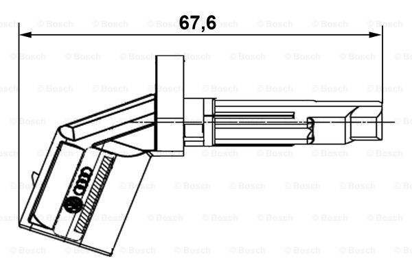 Sensor ABS dianteiro direito Bosch 0265007928