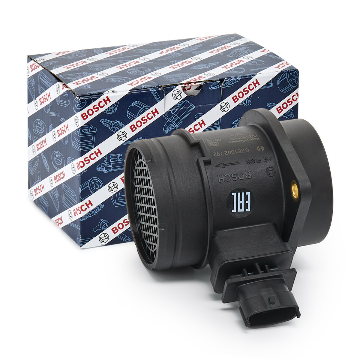 Sensor de fluxo (consumo) de ar, medidor de consumo M.A.F. - (Mass Airflow) Bosch 0281002792