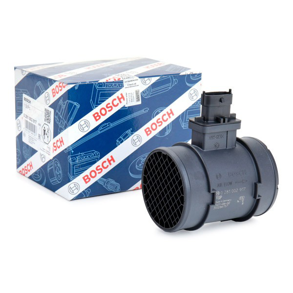 Sensor de fluxo (consumo) de ar, medidor de consumo M.A.F. - (Mass Airflow) Bosch 0281002917 preço, a partir de 51,54 USD
