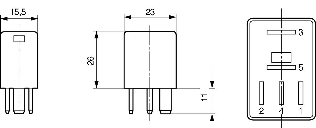 Relê de pisca-pisca 0332207402 Bosch
