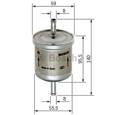 0450905002 Bosch Filtro de combustível