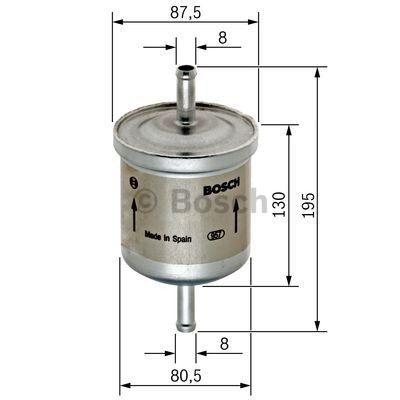 Filtro de combustível 0450905216 Bosch