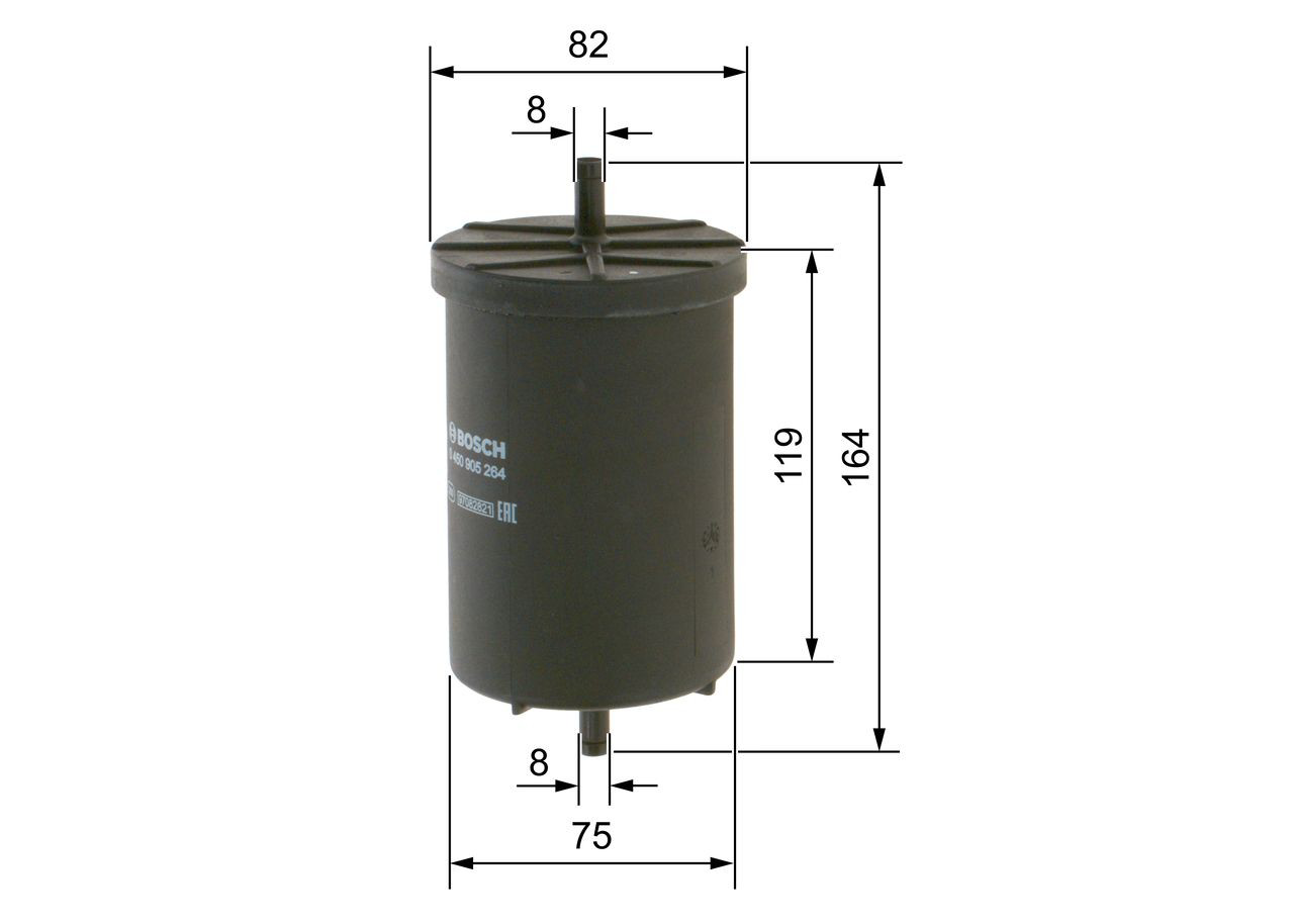 Filtro de combustível 0450905264 Bosch