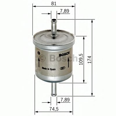 Filtro de combustível 0450905318 Bosch