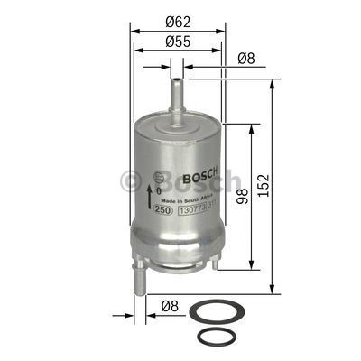 Filtro de combustível 0450905925 Bosch