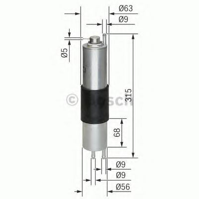 Filtro de combustível 0450905952 Bosch